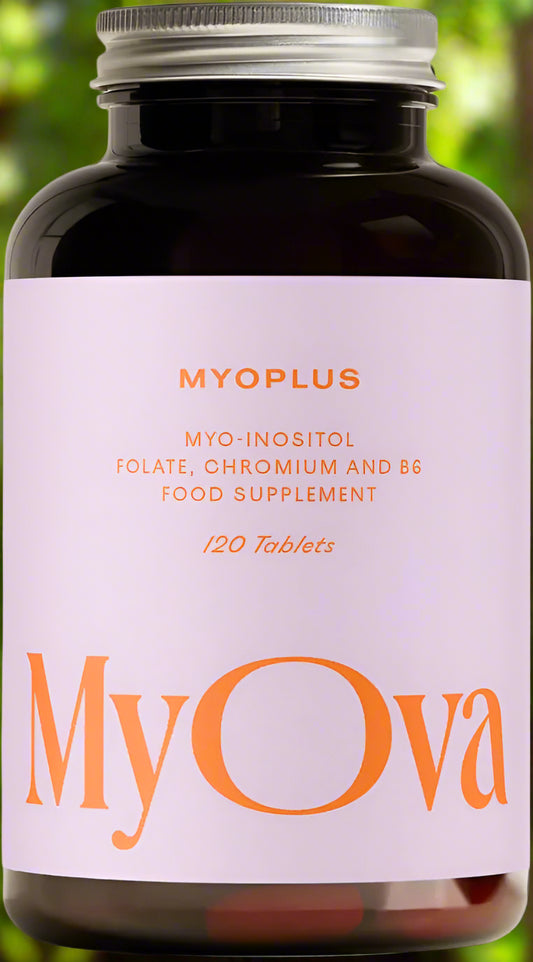MyOva Myoplus - Inositol Supplement - 4000mg Myo Inositol 200ug Folate & 100ug Chromium Daily Intake - Hormone Balance & Ovarian Support Vitamins for Women - 120 Vegan Tablets 30 Days Supply - Live to Shop
