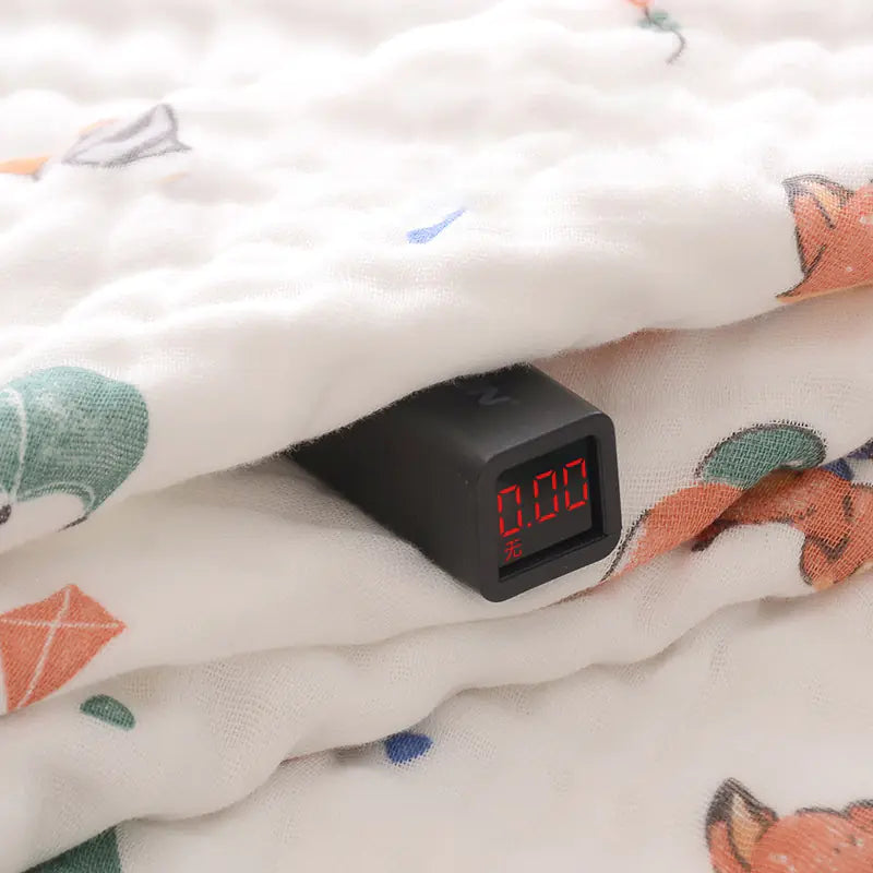 Fluffy Muslin Cotton Baby Blankets with Kids Print - Live to Shop