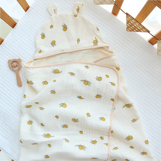 Four Seasons 4-Layer Muslin Cotton Baby Bath Towel - Live to Shop
