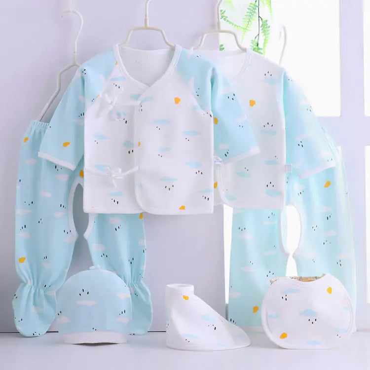 Newborn Baby Gift Set with 7 Cotton Clothing Items - Live to Shop