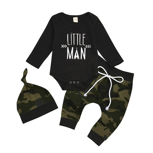 Boys' Letter Print Long Sleeve Bodysuit and Pants Set - Live to Shop
