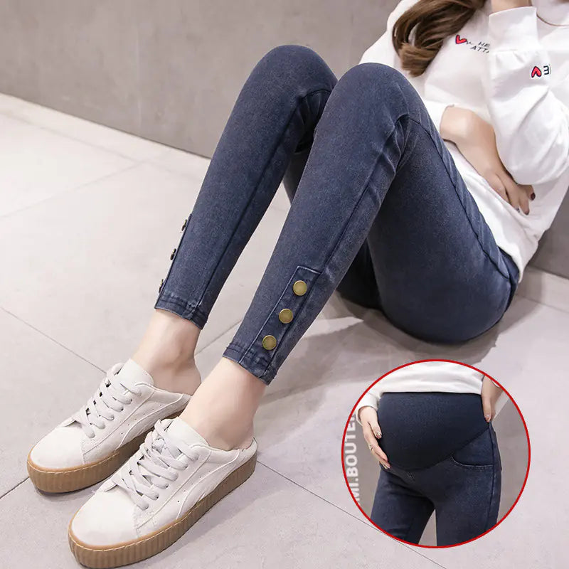 Chic Maternity Skinny Jeans for Expecting Mothers - Live to Shop