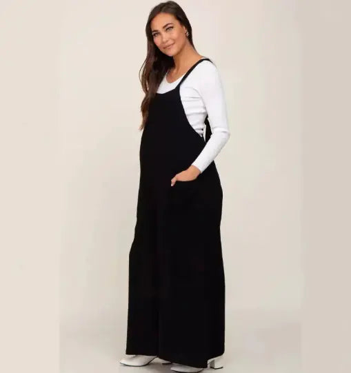 Wide Leg Maternity Overalls - Live to Shop