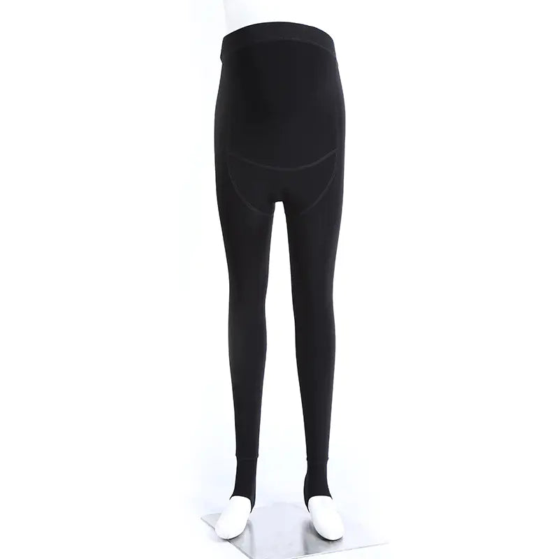 Women's Black Maternity Pants with Warm Support - Live to Shop