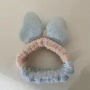 Kawaii Bowknot Plush Headband for Makeup and Hair Care - Live to Shop