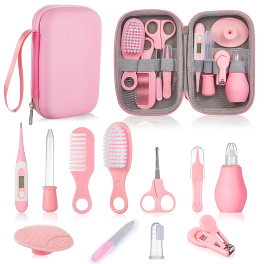 Baby Grooming and Health Kit Lictin Nursery Care Kit Newborn Safety Health Care Set with Hair BrushCombNail Clippers and More for Newborn Infant Toddlers Baby Girls Pink - Live to Shop