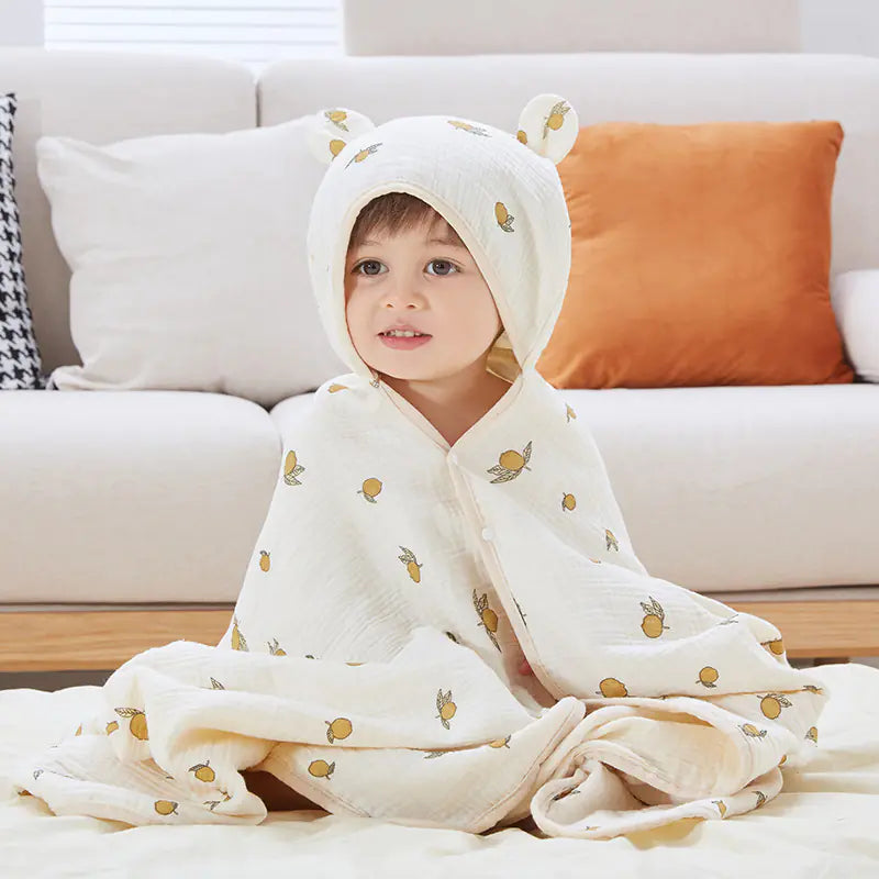 Four Seasons 4-Layer Muslin Cotton Baby Bath Towel - Live to Shop
