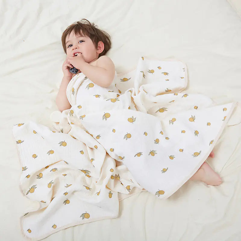 Four Seasons 4-Layer Muslin Cotton Baby Bath Towel - Live to Shop