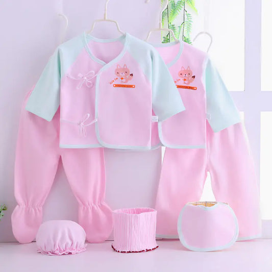 Newborn Baby Gift Set with 7 Cotton Clothing Items - Live to Shop