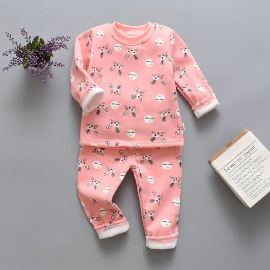 Warm Baby and Toddler Clothing Set with Fleece Pants - Live to Shop