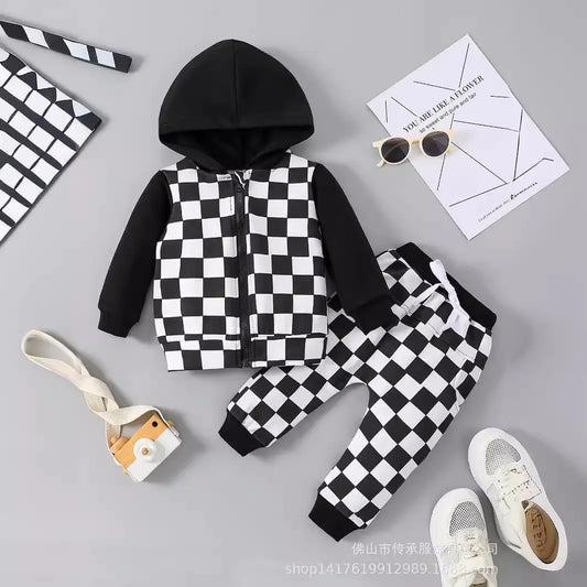 Spring Autumn Men's Baby Plaid Collection - Live to Shop