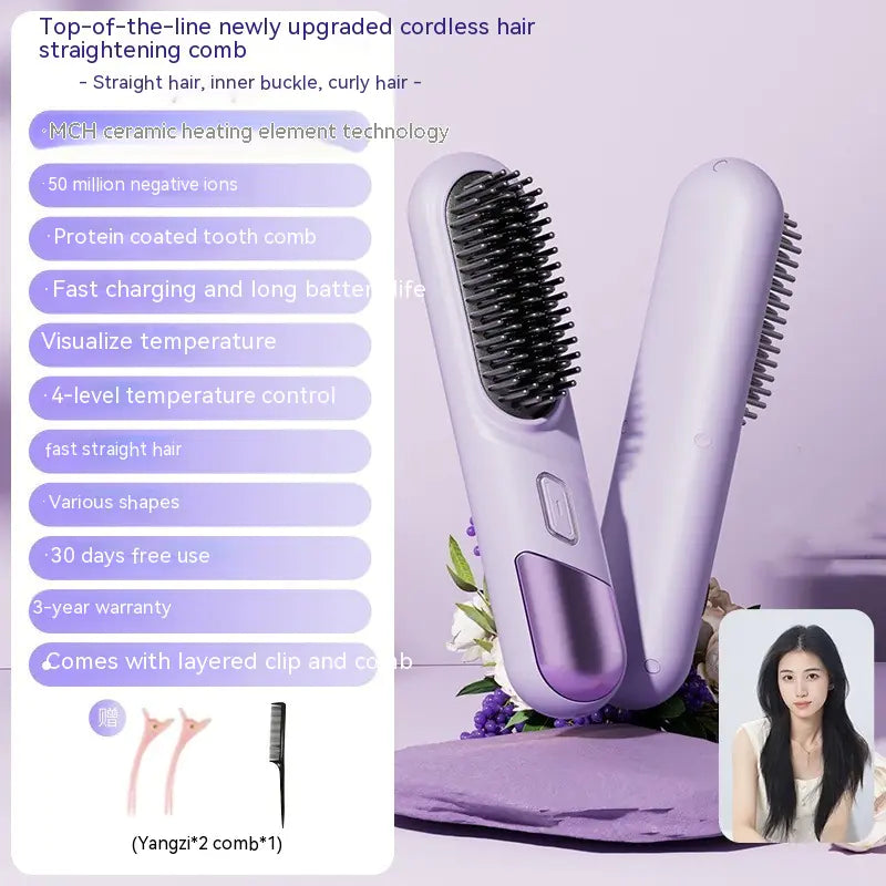 Portable Wireless Straight Comb for Hair Care - Live to Shop